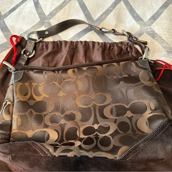 Coach Brown Monogram Purse - Picture 3 of 7
